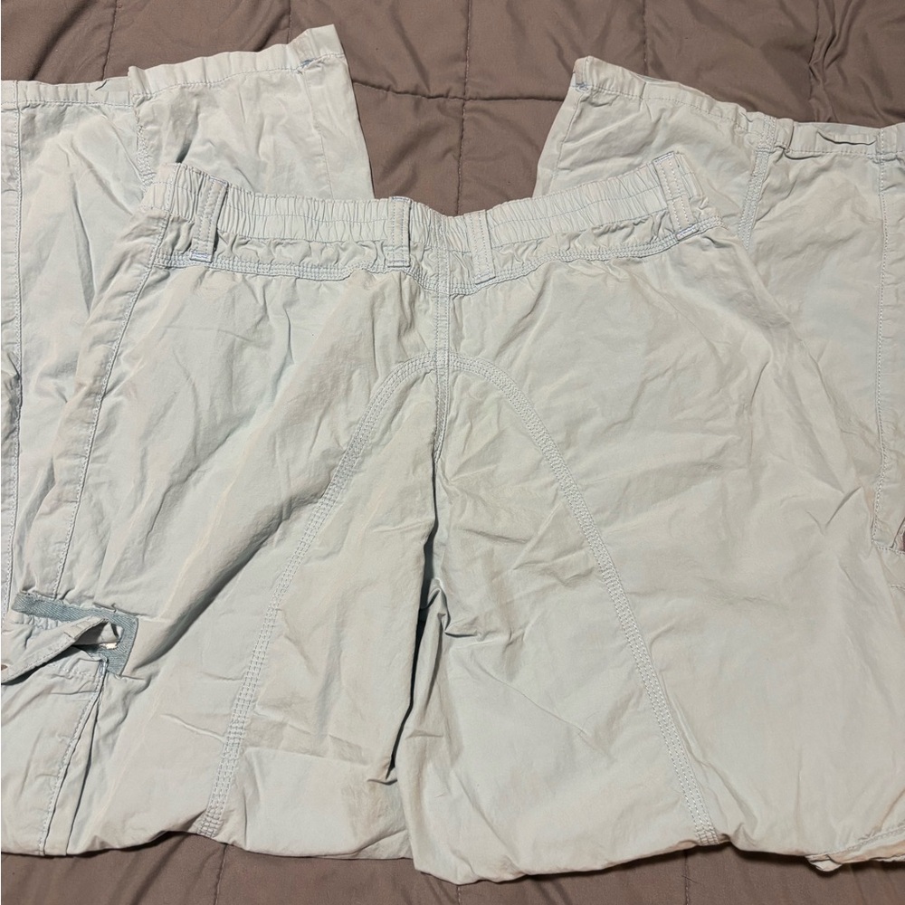 BDG Light Blue Elastic Waist Cargo Pants Womens Size Large - Picture 5 of 9